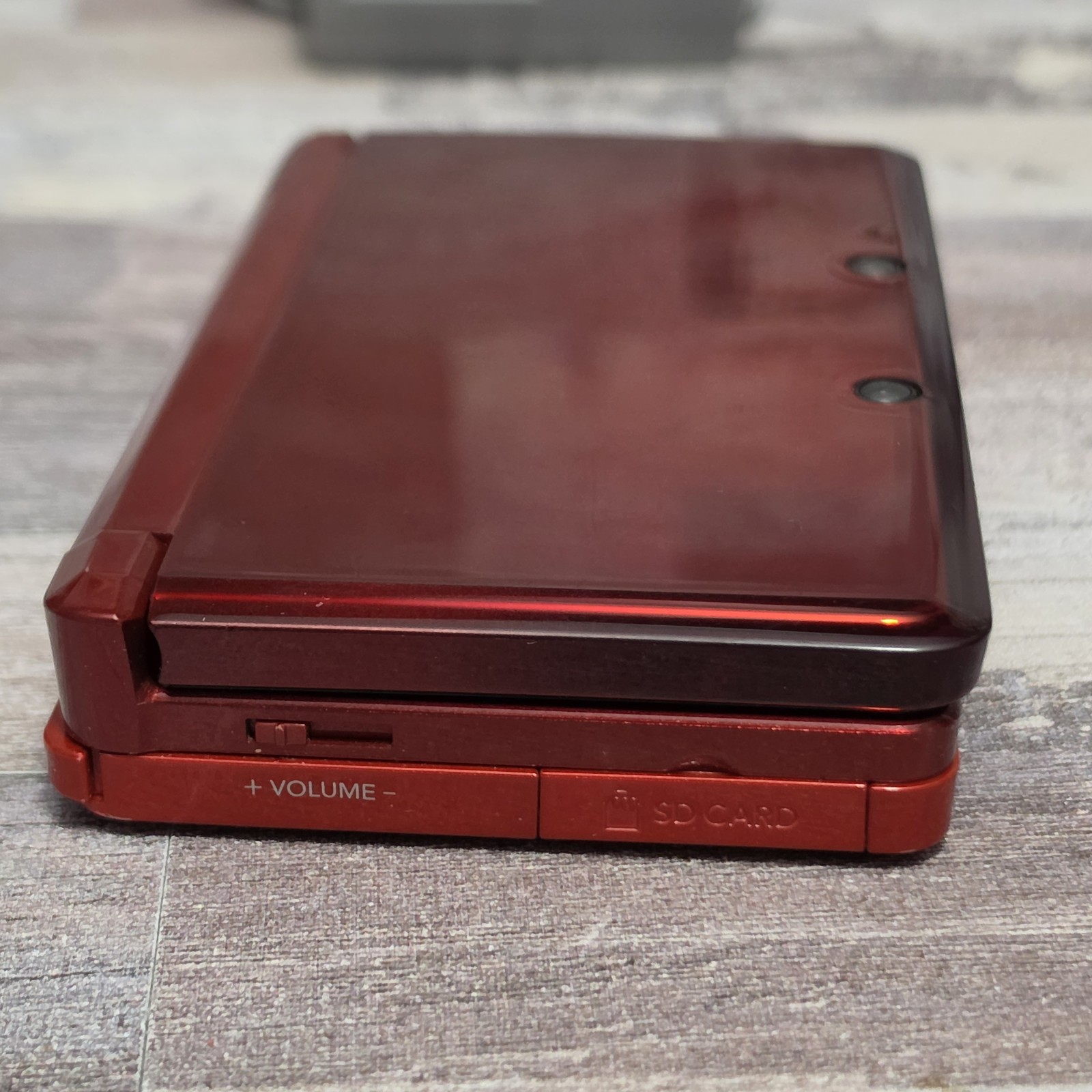 Nintendo 3DS Handheld System Flame Red CTR-001 USA with Games and Charger Bundle