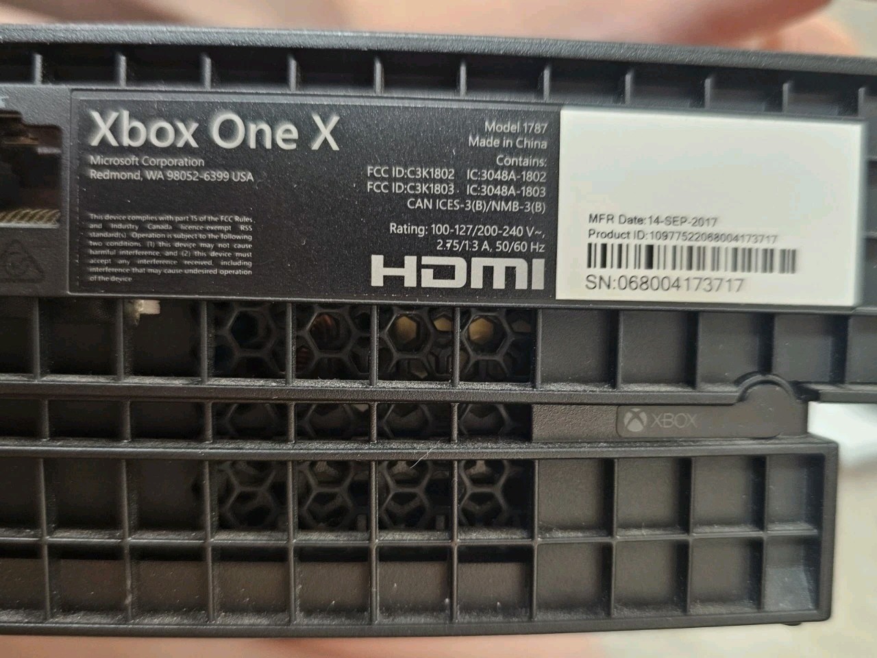 Microsoft Project Scorpio Edition Xbox One X 1TB 1787 With 1 Controller