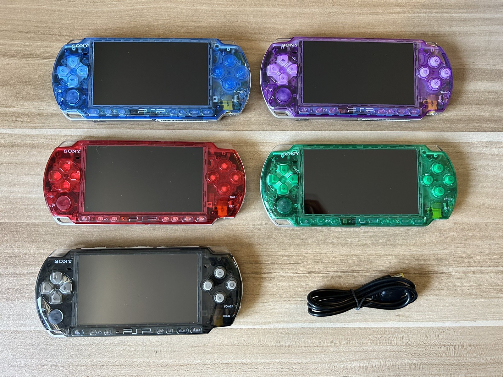 Sony PSP-3000 clear blue, purple, red, green, black FAST SHIPPING
