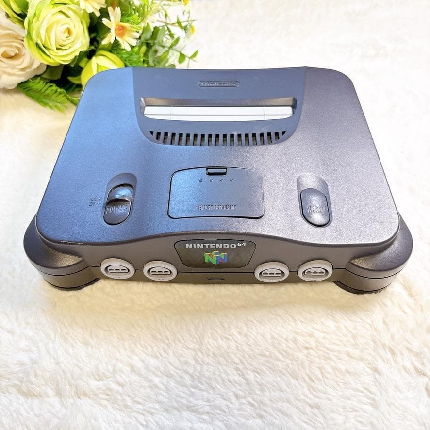 Nintendo 64 N64 Console Set w/ Super Mario 64 Tested Working Japan