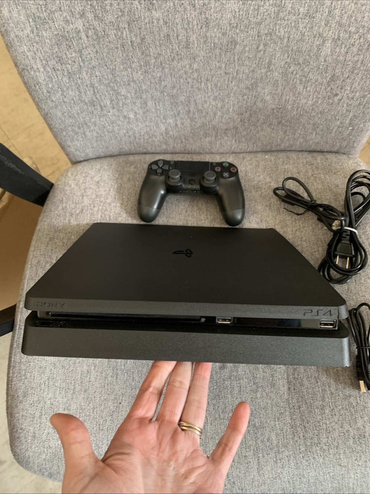 Sony PlayStation 4 Slim 500GB Gaming Console with Controller – Black