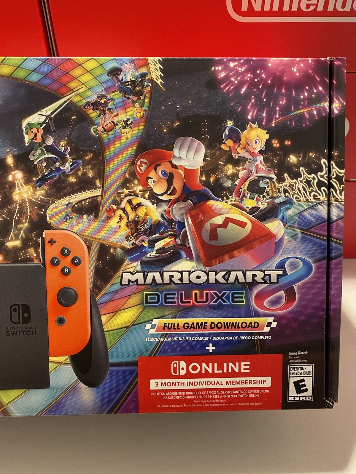 NEW Nintendo Switch Console Mario Kart 8 Deluxe Bundle Neon Blue/Red SHIPS ASAP!