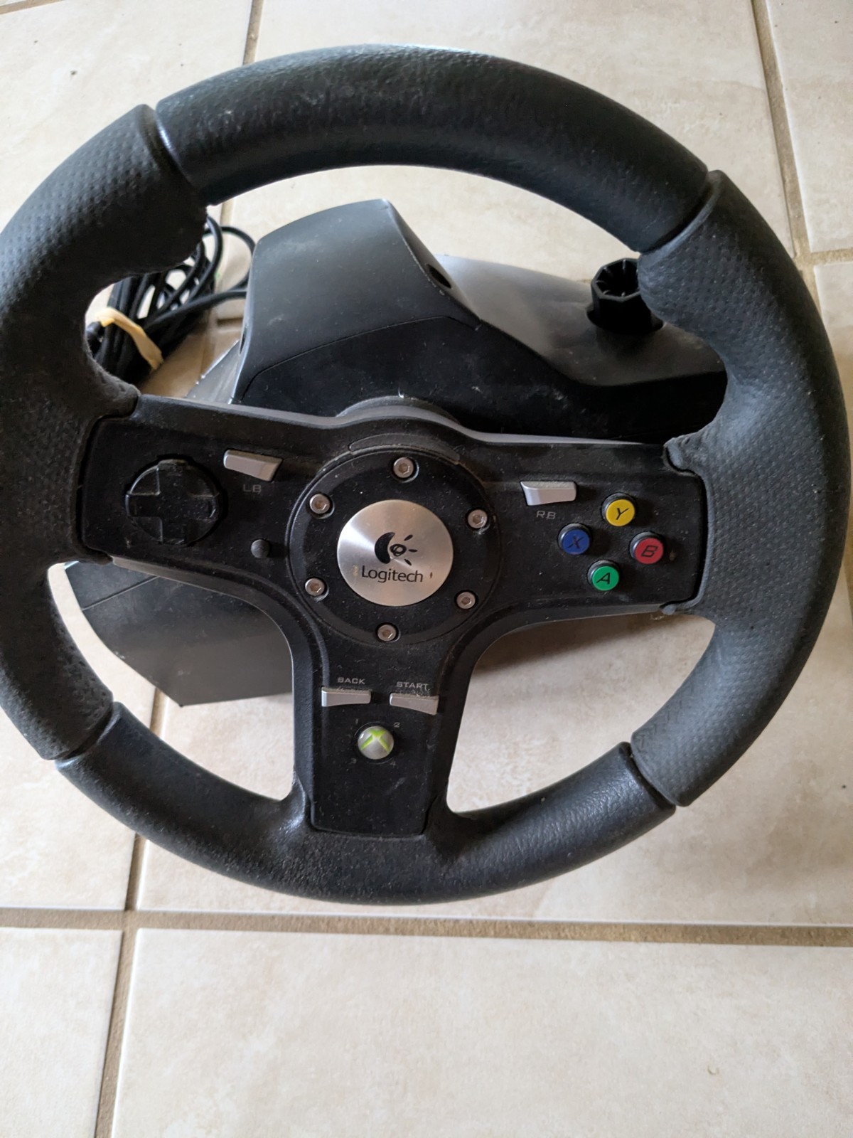 Logitech Drive FX Racing Wheel + Pedals for XBOX 360 G-X3E10 NO POWER CORDtested