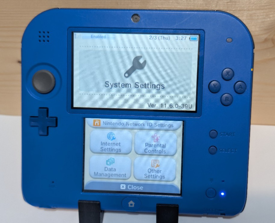 Nintendo 2DS Blue/Black US Version W/Cable *Tested*