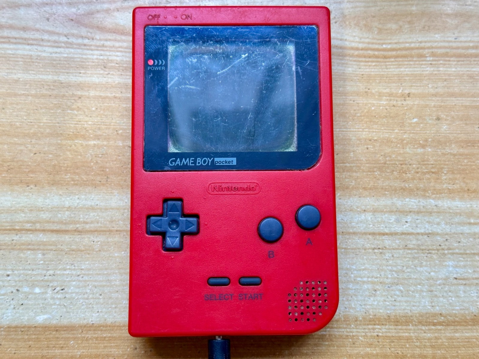 Nintendo Gameboy Pocket MGB-001 Flame Crimson Red Handheld System Console
