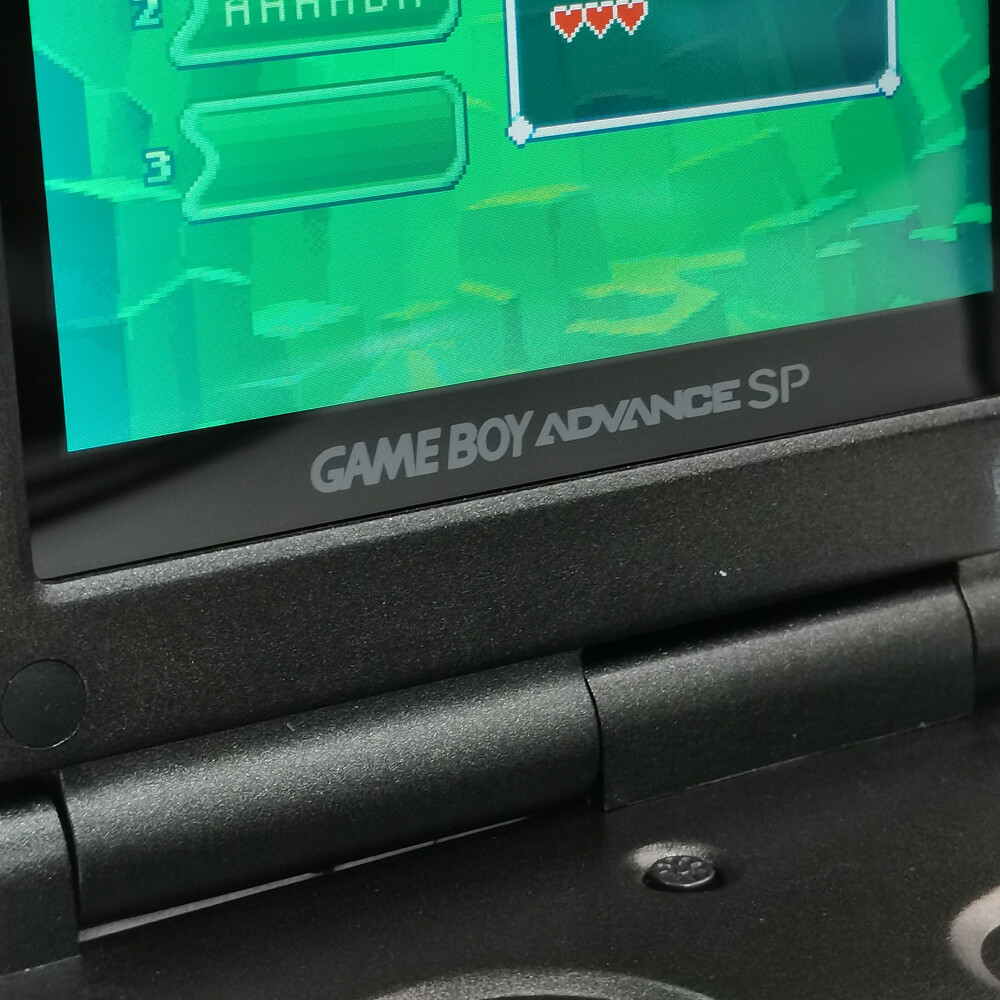 Black Game Boy Advance SP Console Built-in IPS V5 Backlight Screen 720×480