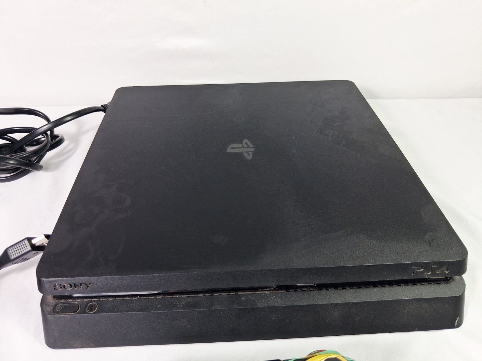 Sony PlayStation 4 PS4 Slim Console For Parts Repair Disc Drive Scratches Discs