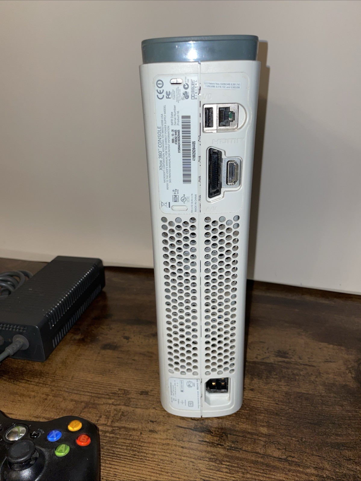 Microsoft Xbox 360 Console With OEM Controller Tested 320 Gb Hard Drive No Av