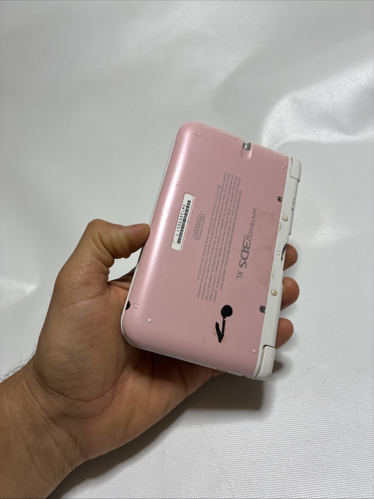 *PARTS* Nintendo Nintendo 3DS XL Handheld System Console Pink/White SPR-001 USA