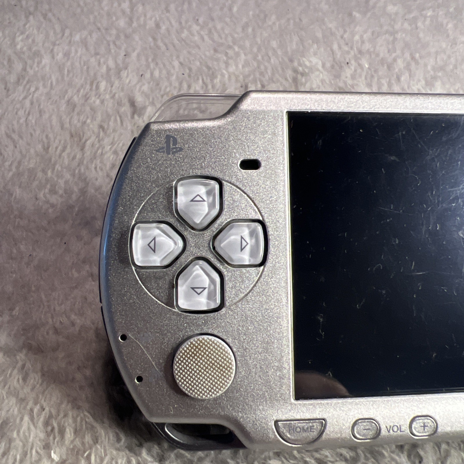 Sony PSP 2001 Portable Mystic Silver Handheld System – Charger Included. No Batt