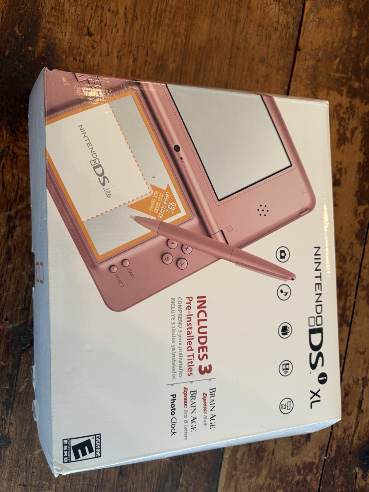 Nintendo DSi XL Metallic Rose In Box Stylus ManualChargerTested Workin G2U