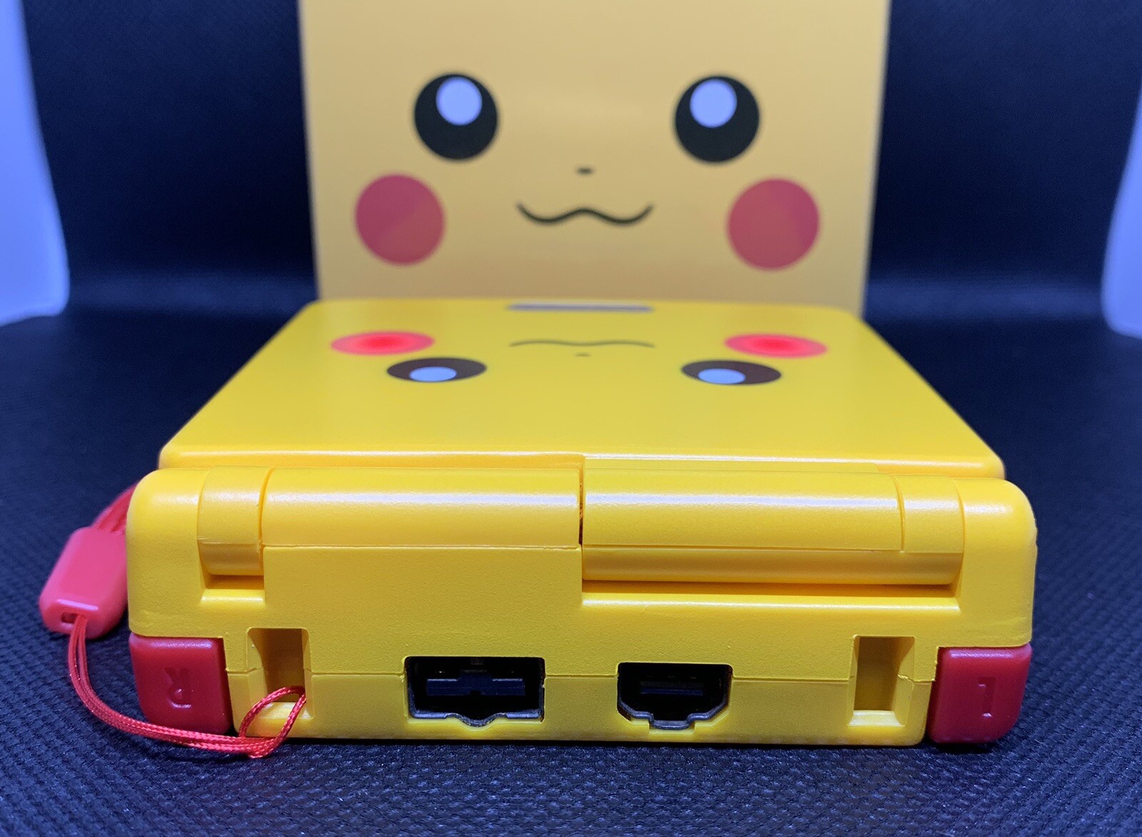 Pikachu GBA SP Gameboy Advance SP IPS V2 Bundle – Charger,Game,Yellow LED&Cheeks