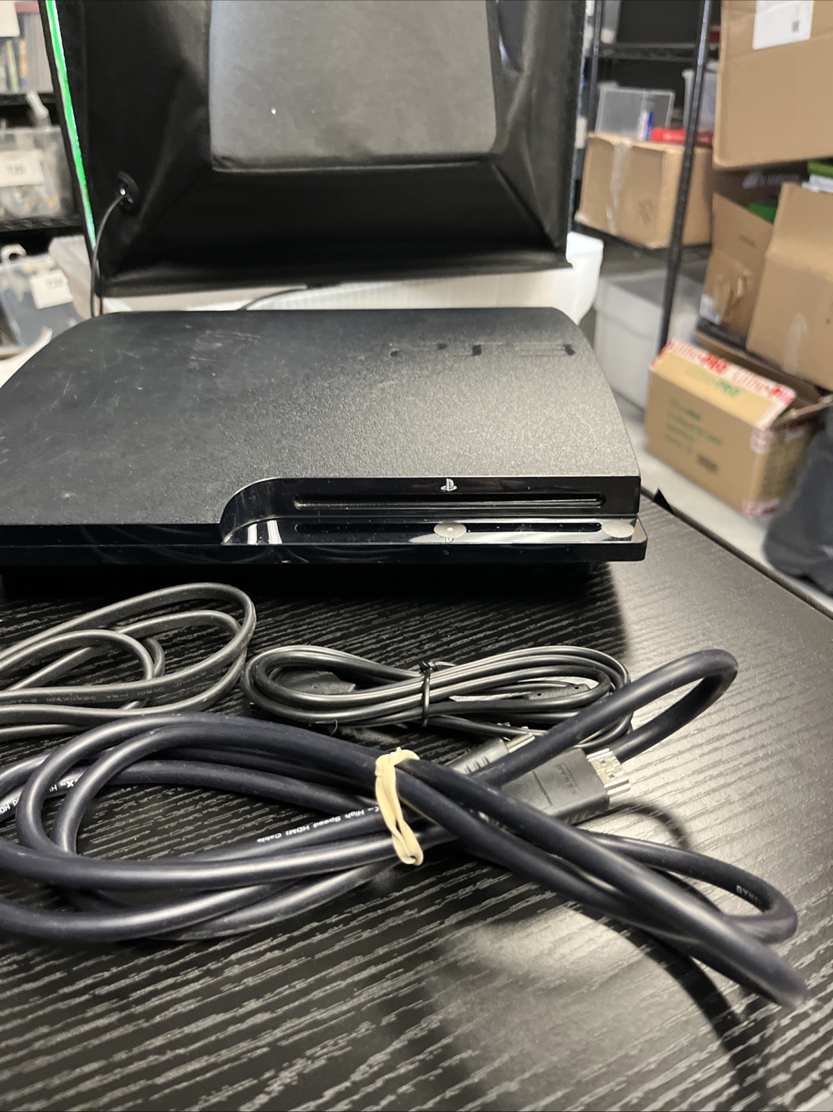 Sony PlayStation 3 Slim CECH-2501A 160gb Console With Cords For Parts (T38)