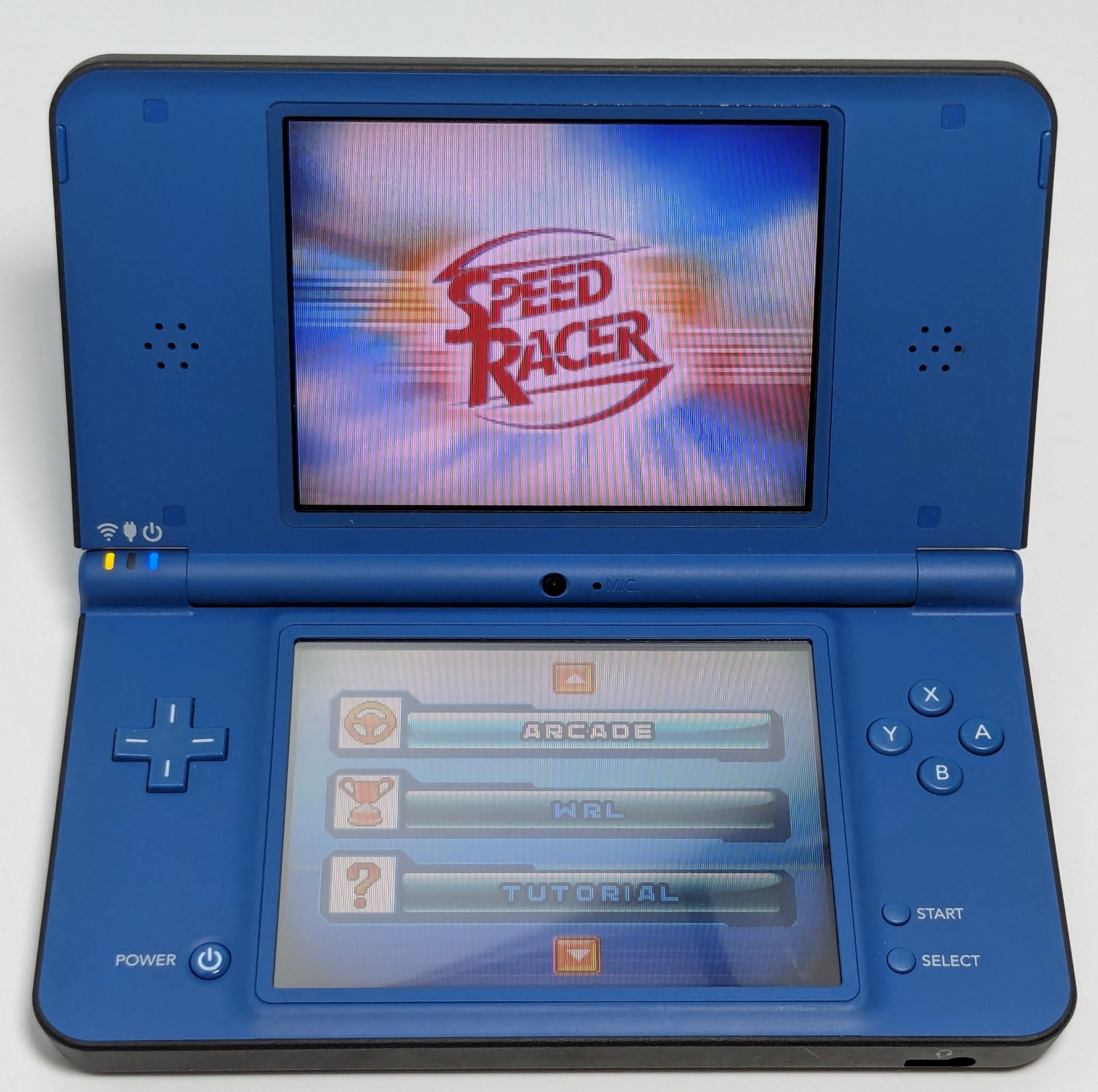Nintendo DSi XL Works Damaged Screen NO BATTERY Midnight Blue AS IS For fix
