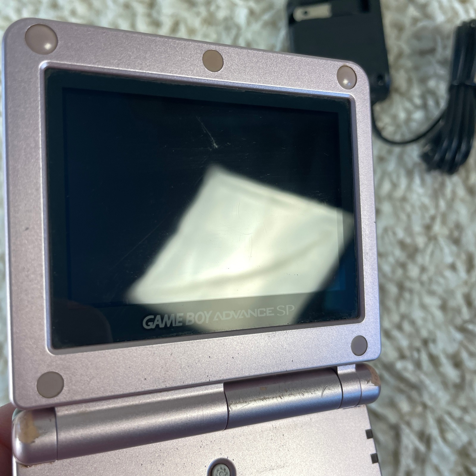 Nintendo Gameboy Advance GBA SP Handheld System Pearl Pink Model AGS-101 Tested