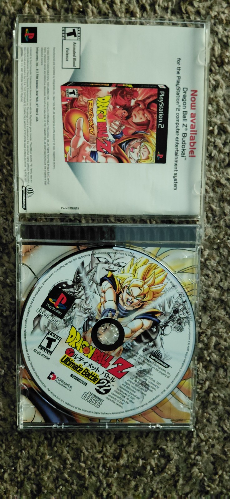 1996-1997 PS1 with DBZ Ultimate Battle22, Controller, And Adaptor Tested Working