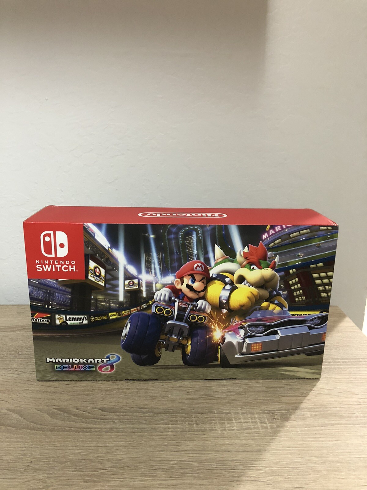Nintendo Switch Mario Kart 8 Deluxe Bundle Neon Red/Blue Rare Brand New!
