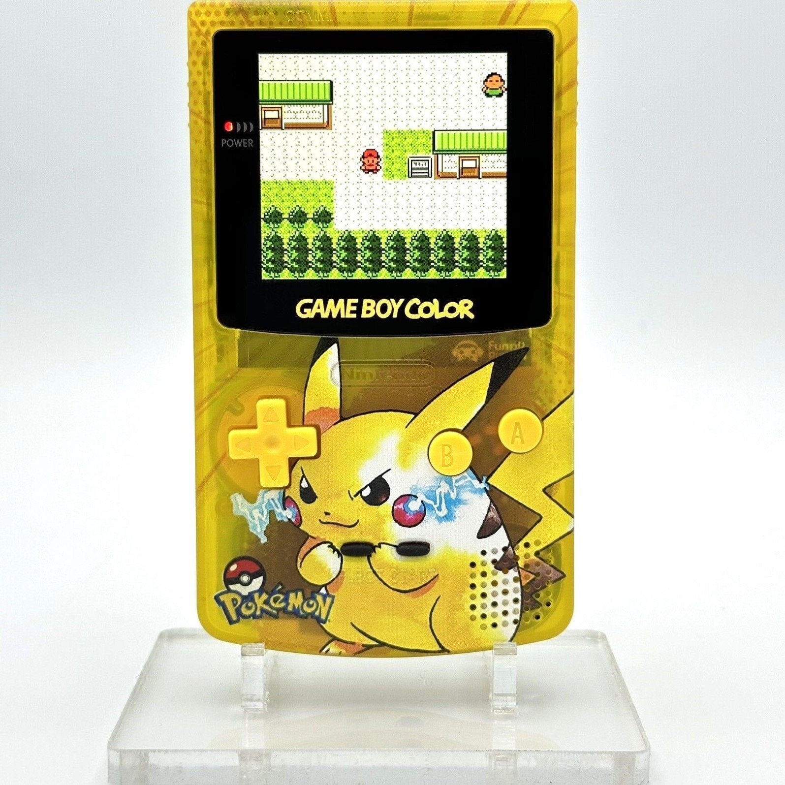Nintendo Game Boy Color GBC IPS Q5 Backlight Mod Pokemon Yellow Pikachu Edition