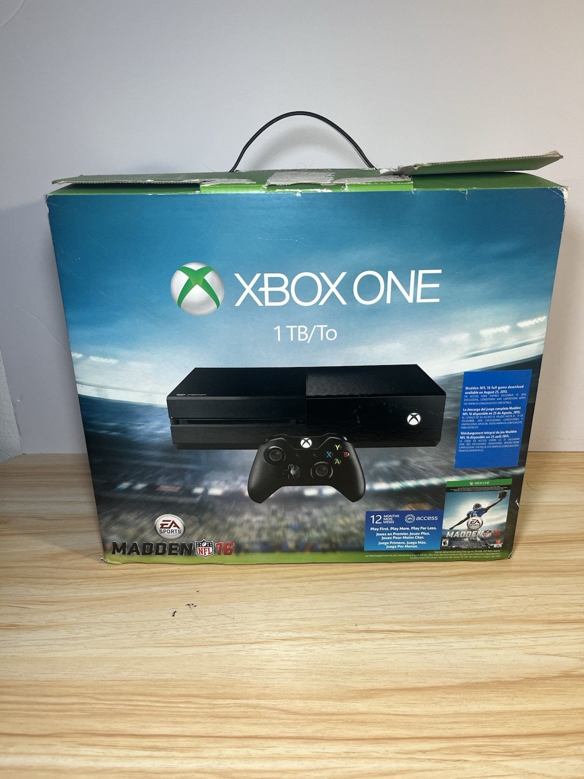 Microsoft Xbox One Console 1TB Black W/ Box No Controller & 4 Games Tested Works