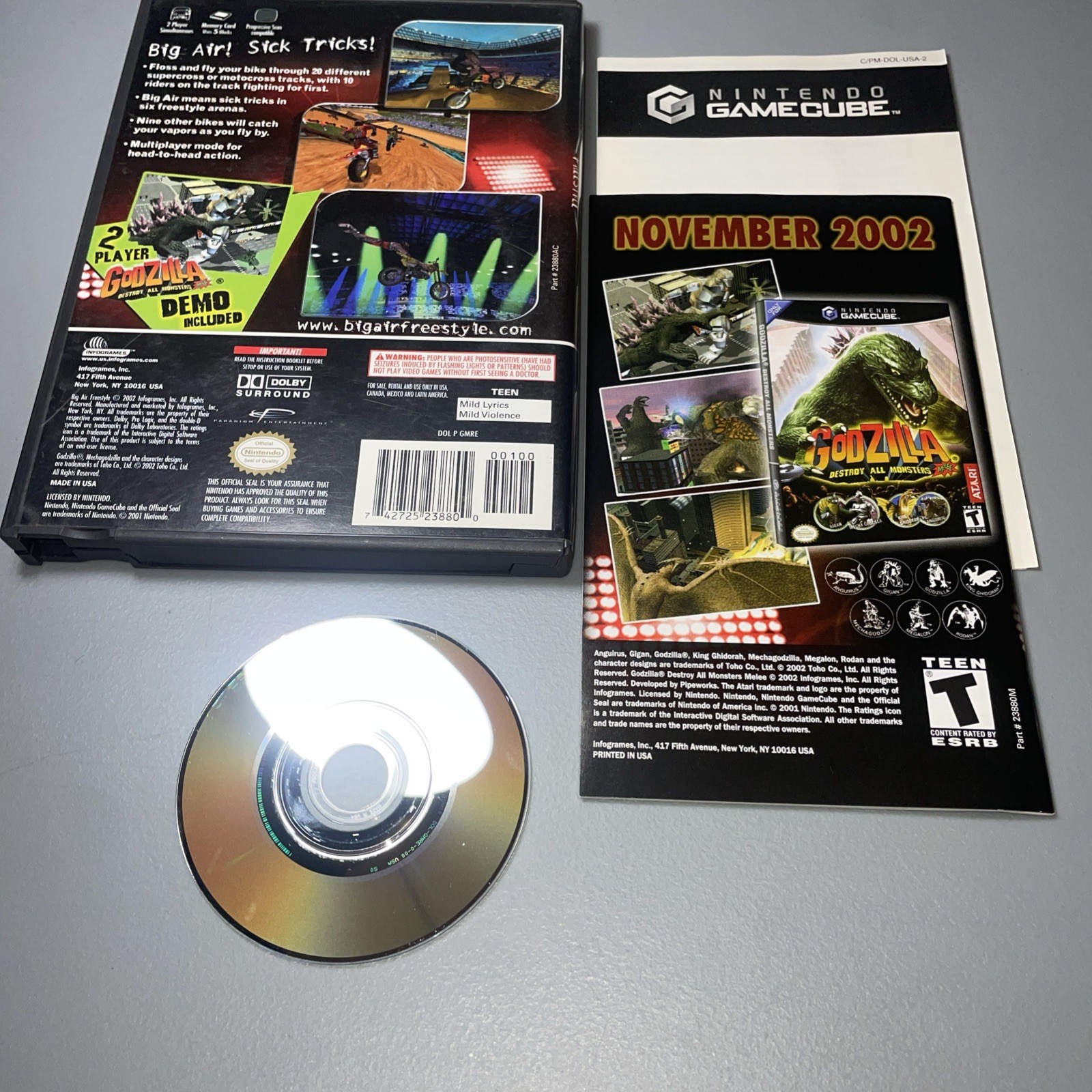 Big Air Freestyle (Nintendo GameCube, 2002) CIB Complete Clean Disc