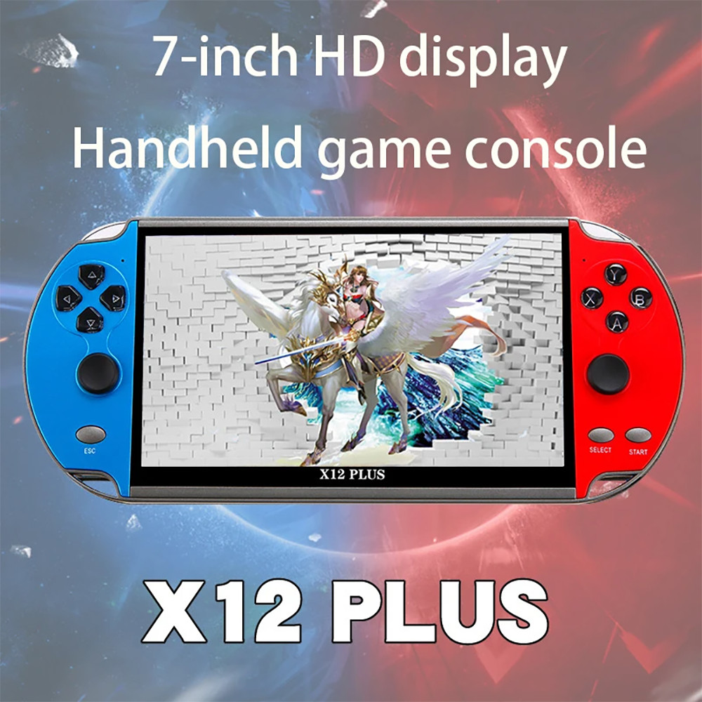 Retro Handheld Games Player X12 Plus Built-in 10000games Portable 7» e-book VX