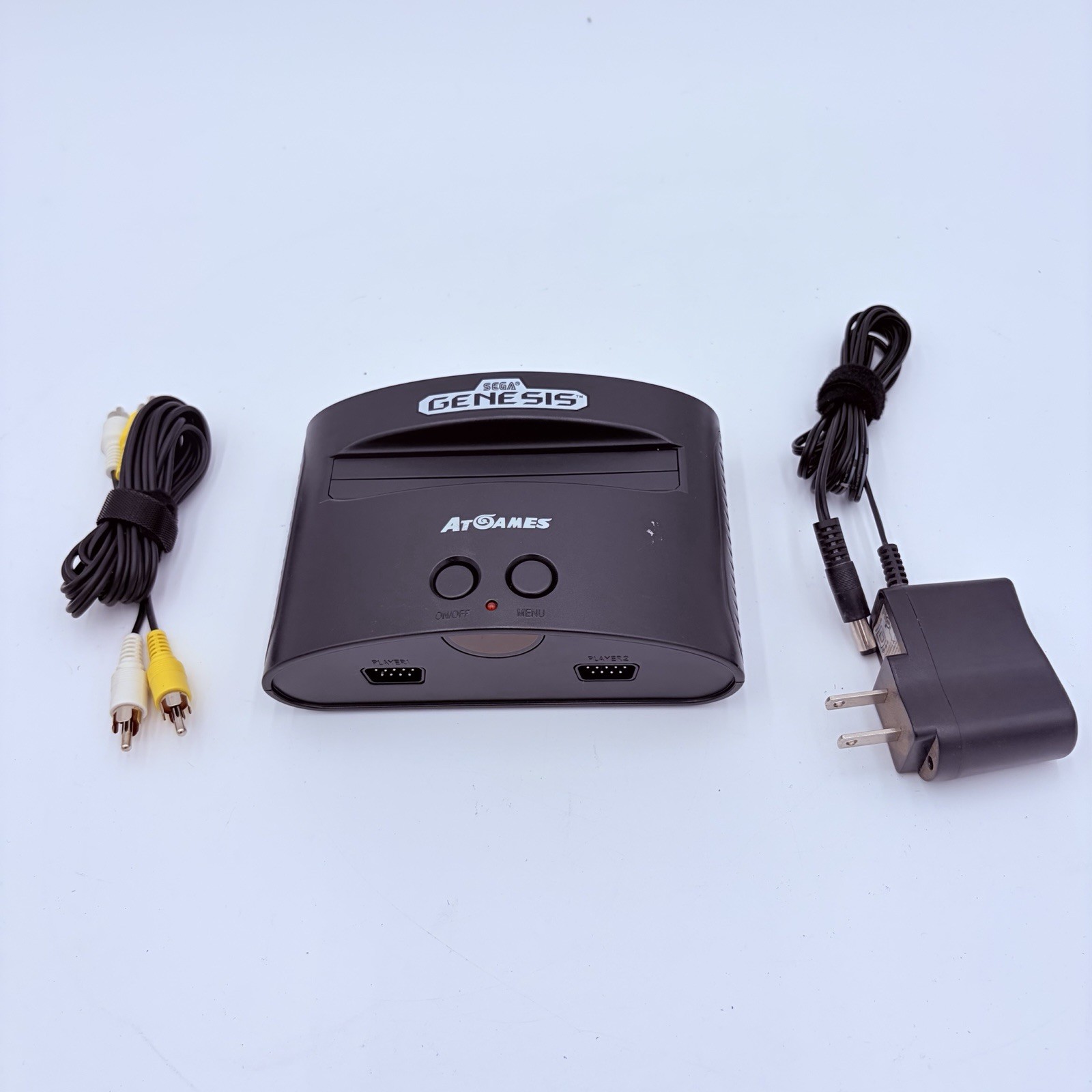 AtGames Sega Genesis Classic Game Console Tested Working AV Cables Power