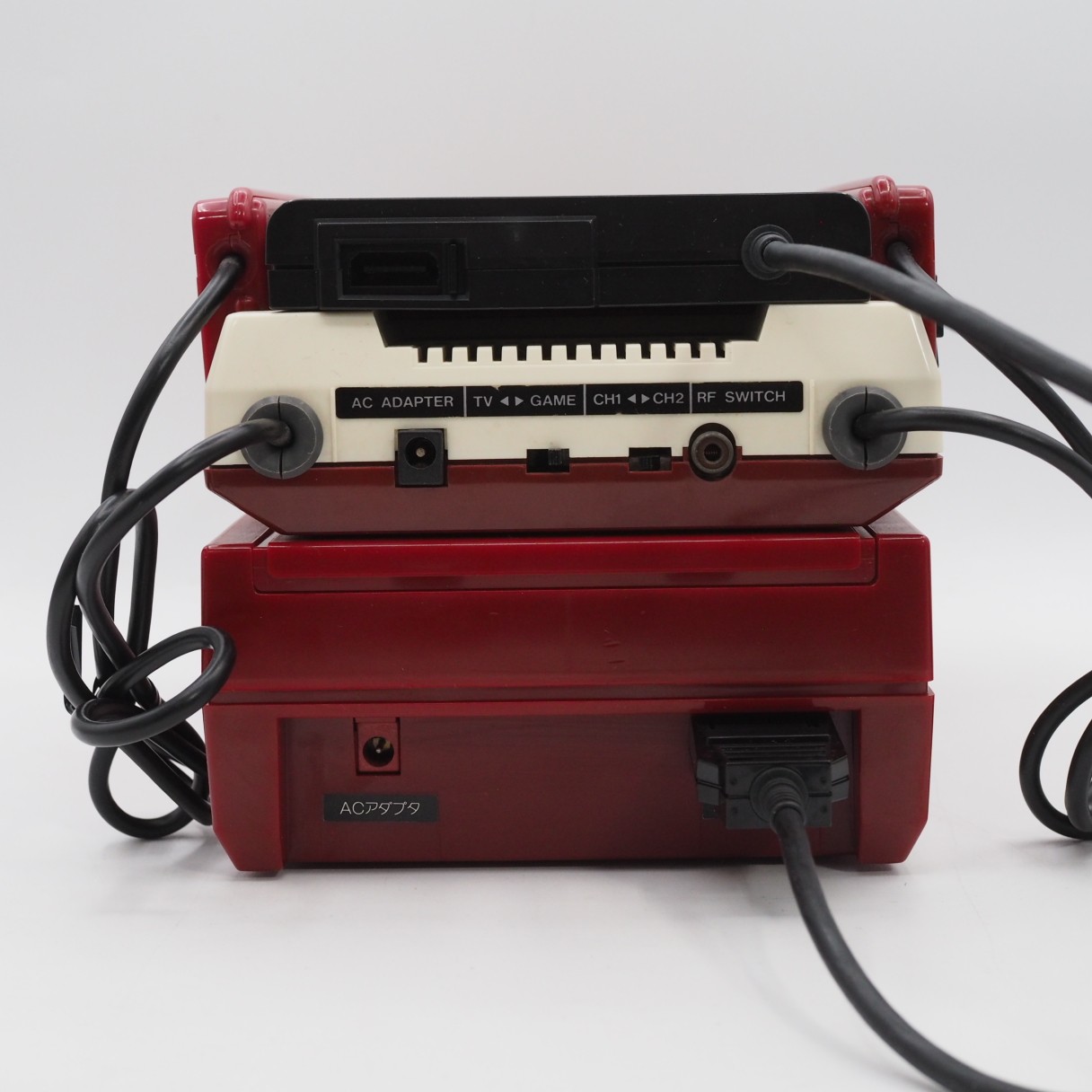 Nintendo Famicom + Disk system Console Boxed Belt Replaced Tested w/ Mario games