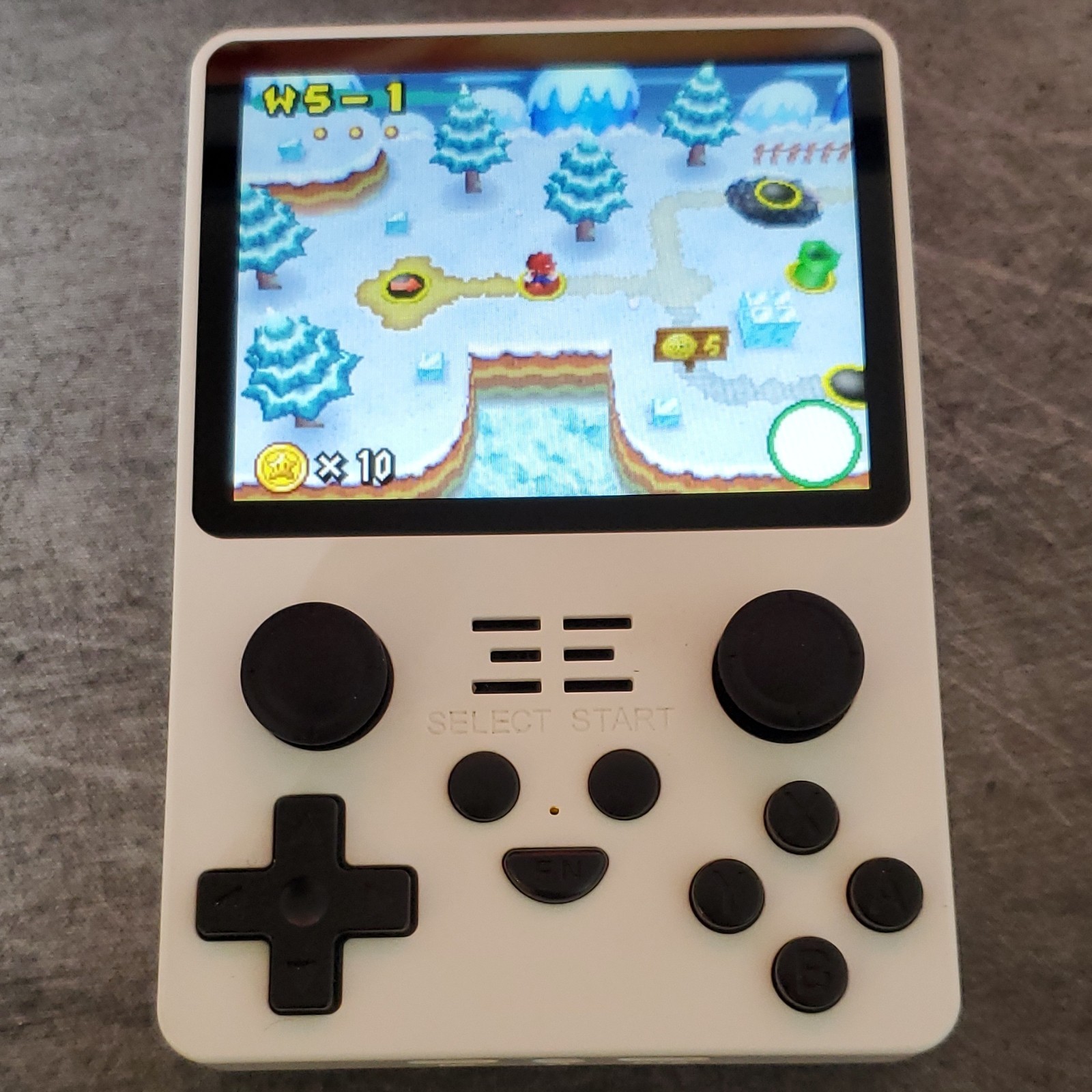 Powkiddy RGB20S White Handheld Game Console Dual MicroSD 16GB + 64GB