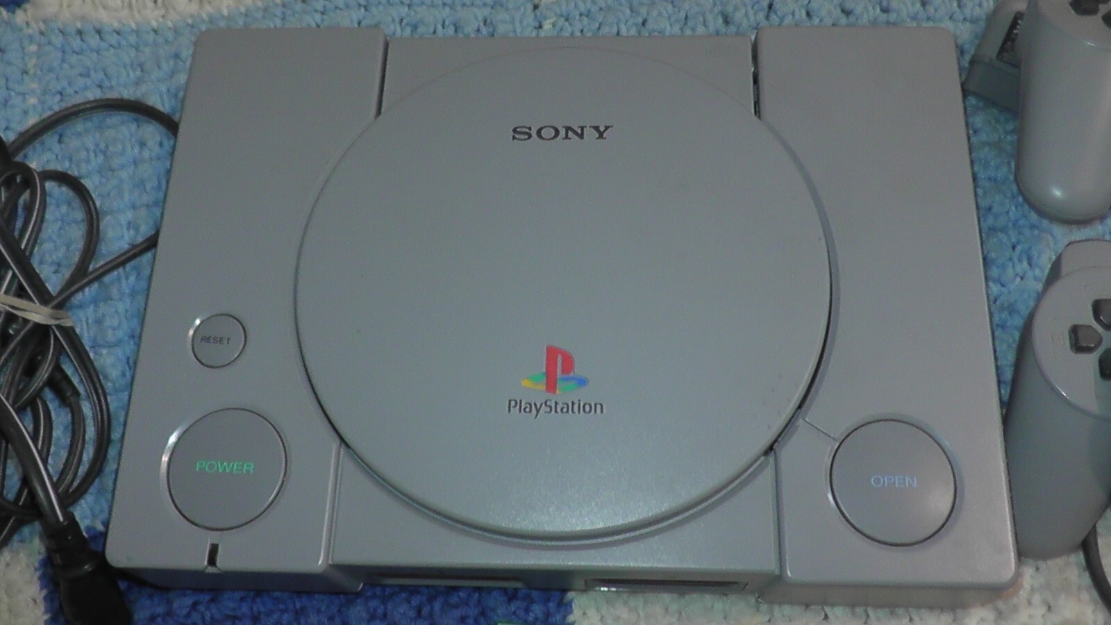 Used Original 1998 PlayStation 1 SCPH-7501 Tested Working PS1 Analog Controllers