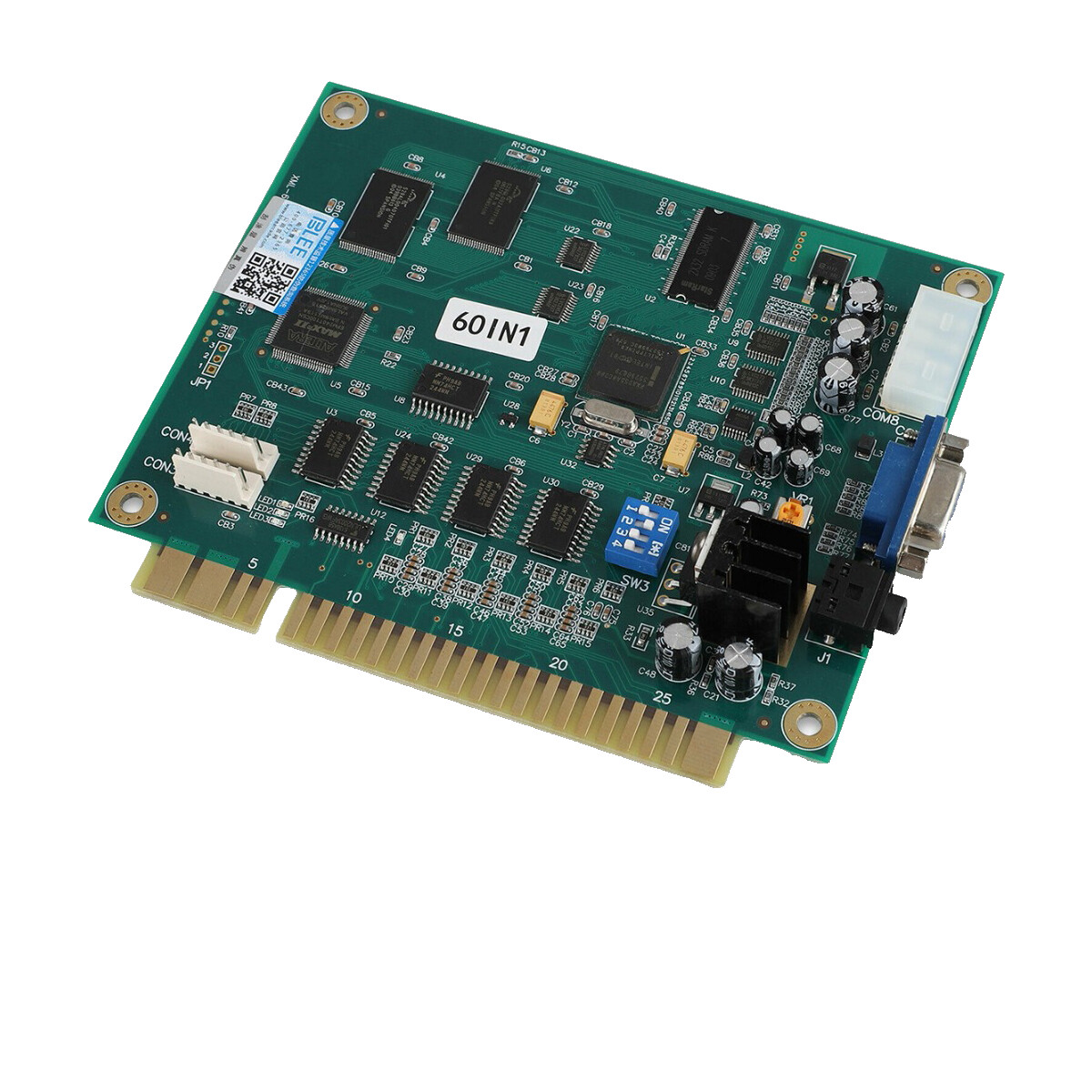 60 in 1 Vertical JAMMA Arcade PCB Multigame Board CGA VGA Cocktail MAME