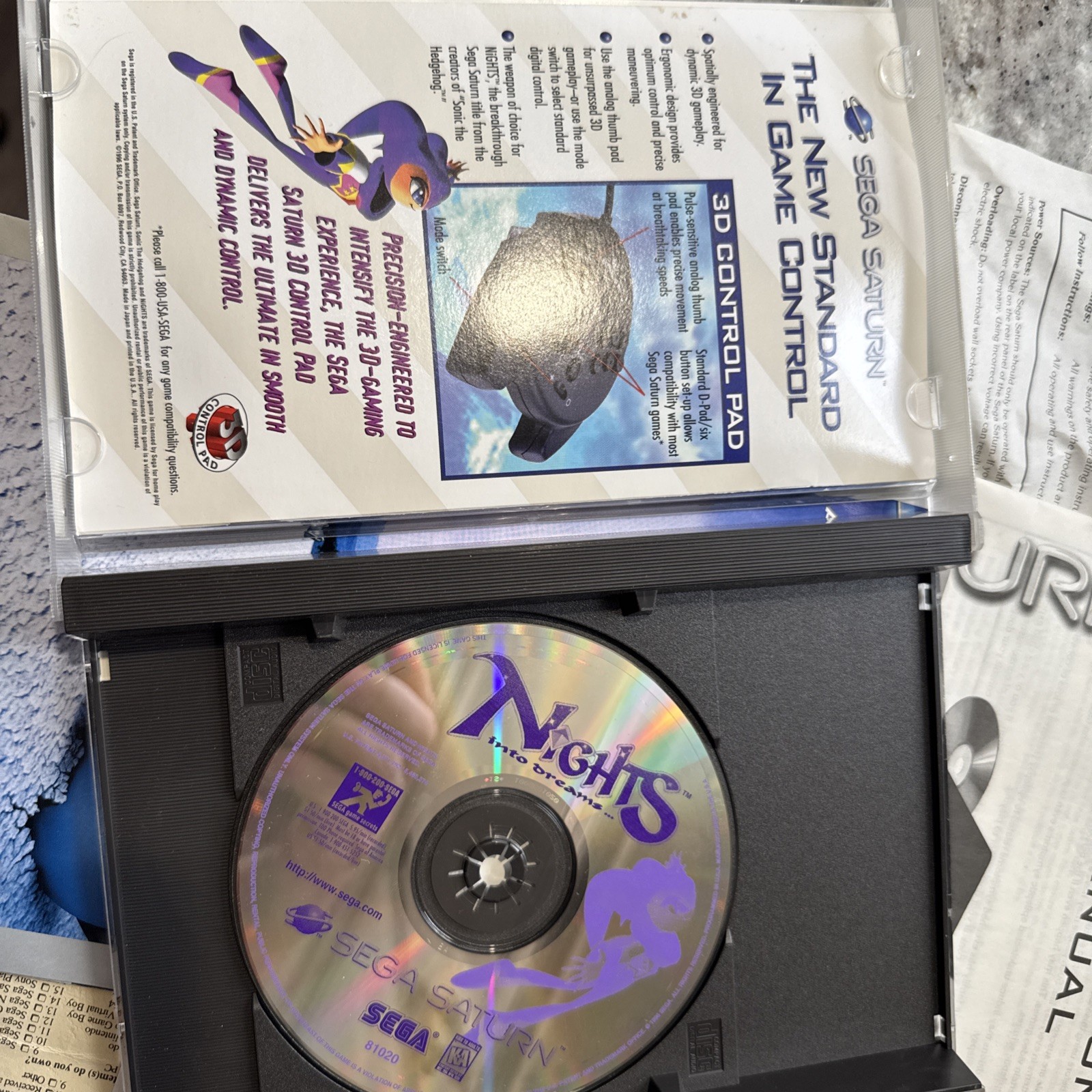 SEGA Saturn Console Variant Grail Nights Into Dreams! Very Rare!!