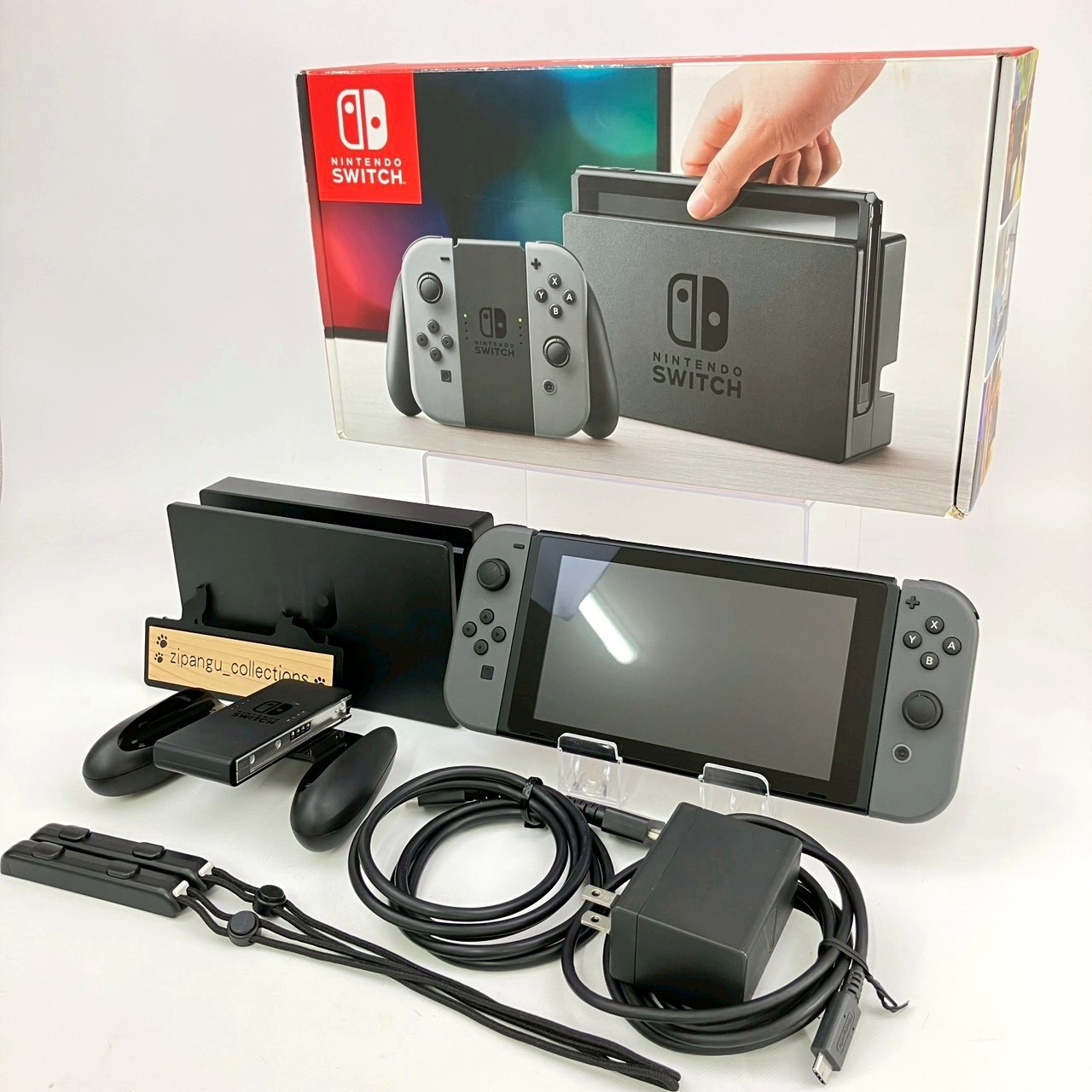 Nintendo Switch HAC-001 Console & Gray Joy-Con Box Region Free Ship From US