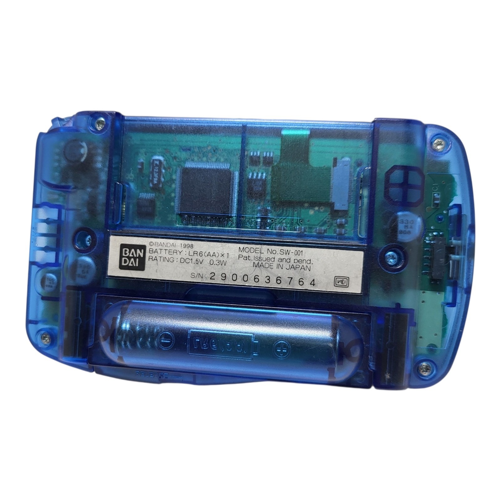 AS IS-WonderSwan Console (Crystal Blue)