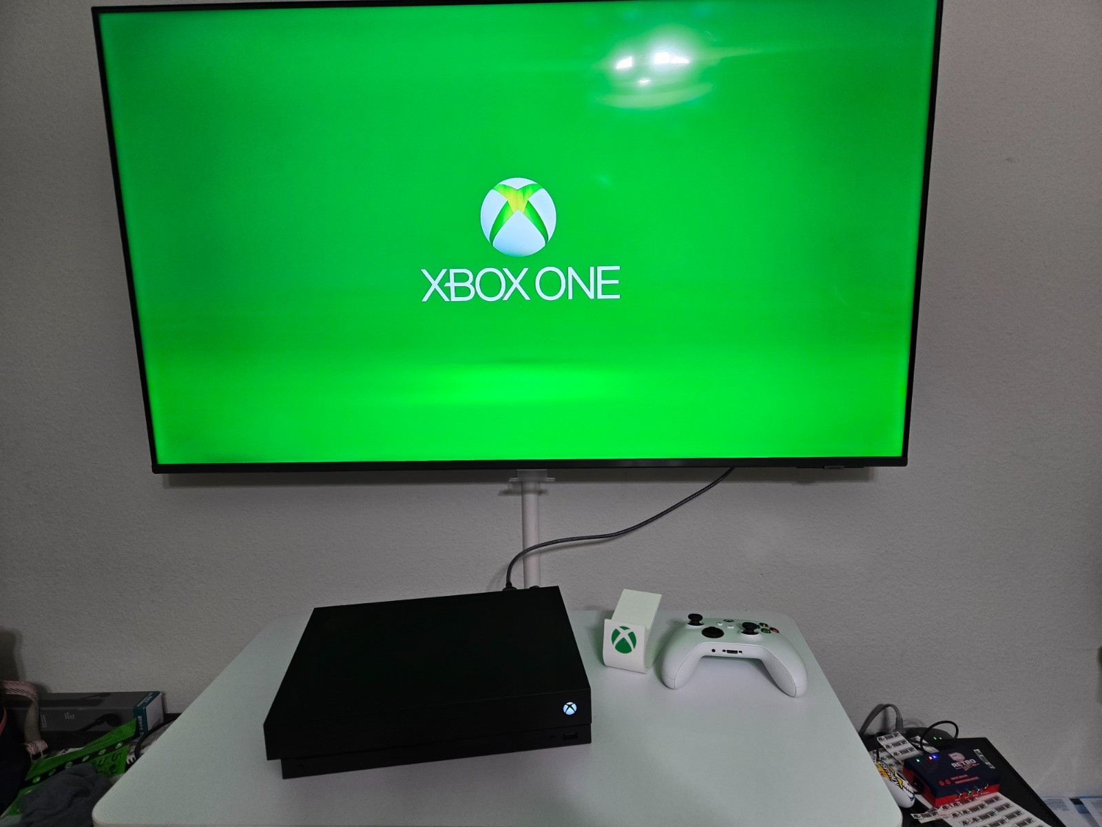 Microsoft Xbox One X 1TB Console Gaming System With Controller and free stand