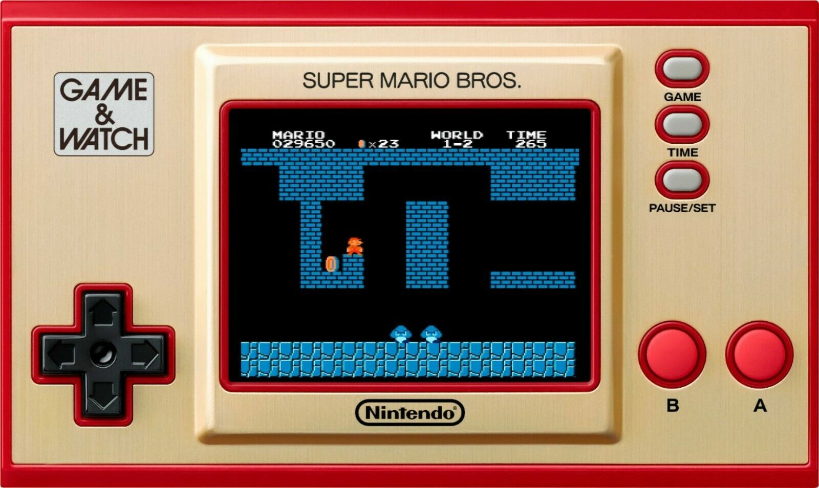 Nintendo Game & Watch Super Mario Bros Handheld Console Clock – New Sealed