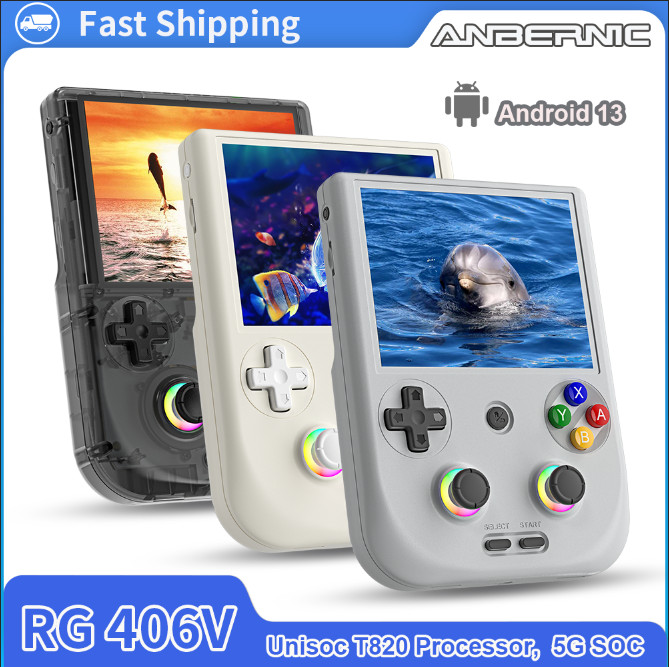 ANBERNIC RG406V Retro Game Console Android 13 WI-FI Console 4″ Display 5500mAh