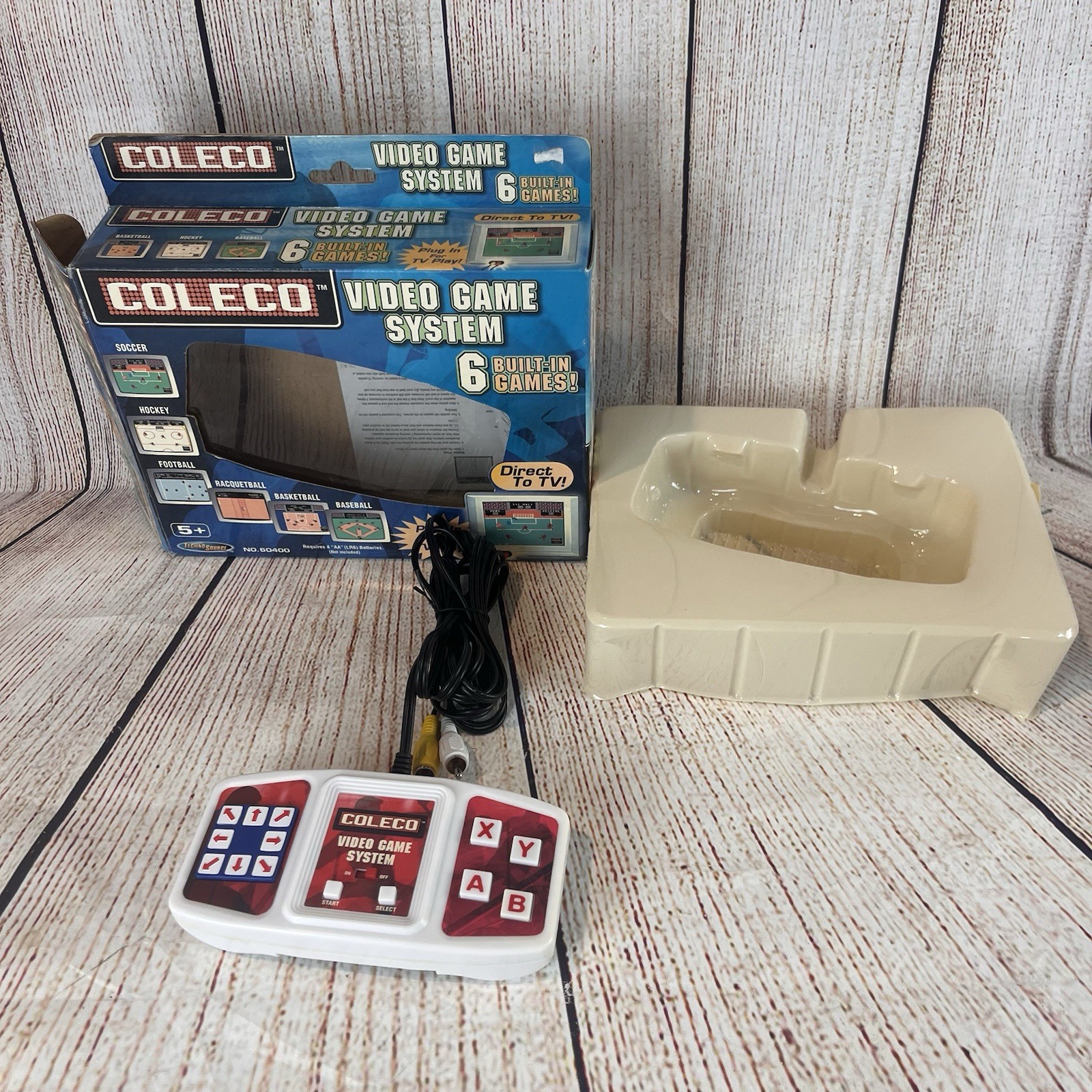2005 Coleco Plug & Play-Video Game System 6 Built-In Games! Open box- Working!