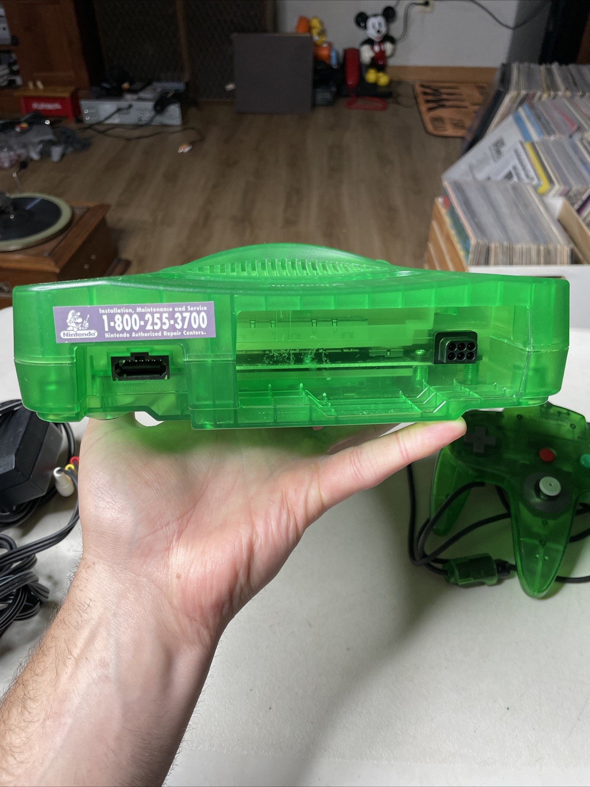 Nintendo 64 Funtatsic Jungle Green Console Tested Working W Controller Expansion