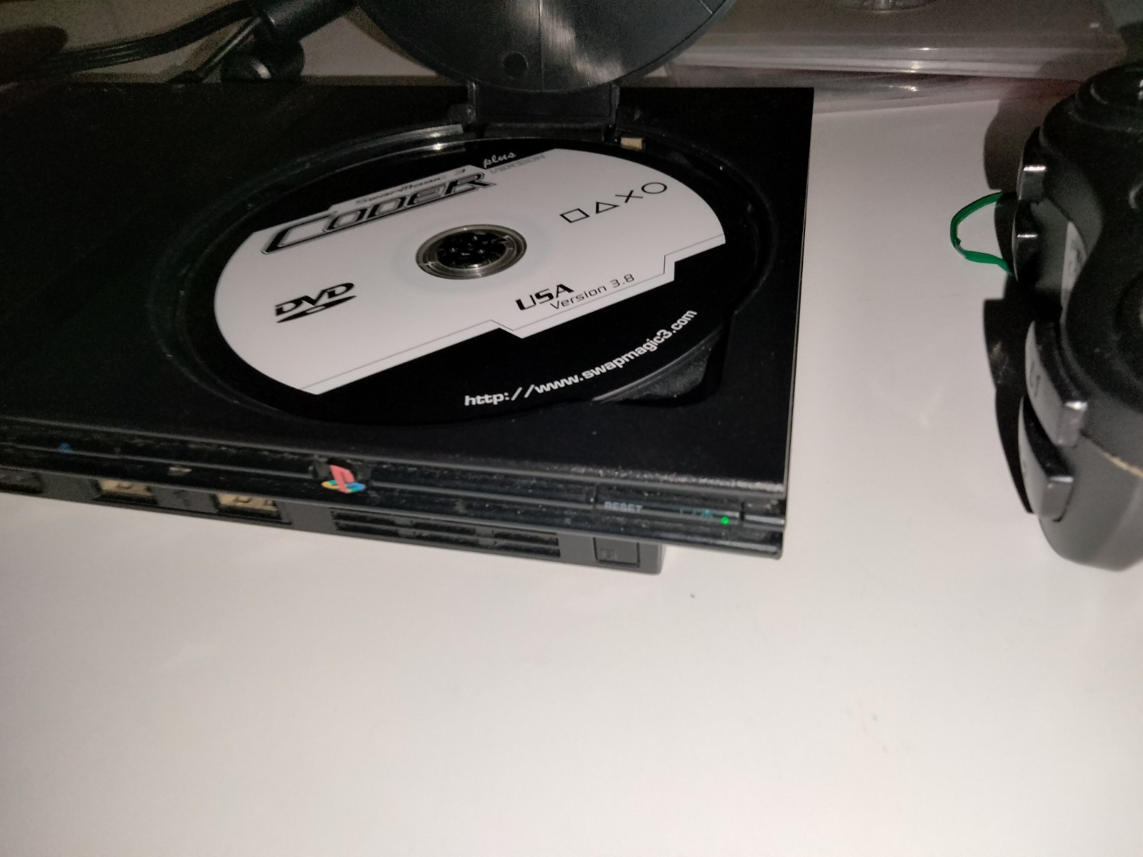 .Swap Magic Slim Sony PlayStation 2 Black SCPH-77001 WORKING CD+DVD PS2
