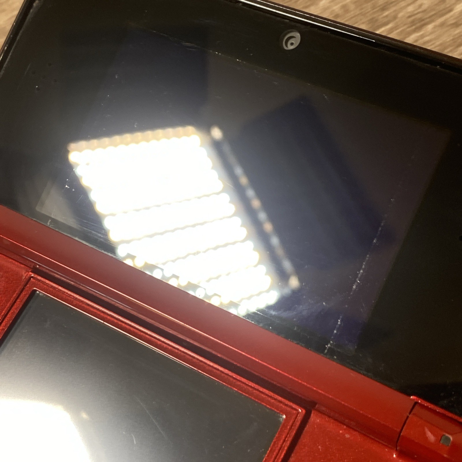 Nintendo 3DS CTR-001 Red Handheld Console w/ Charger & 2 Games Bundle See Pics