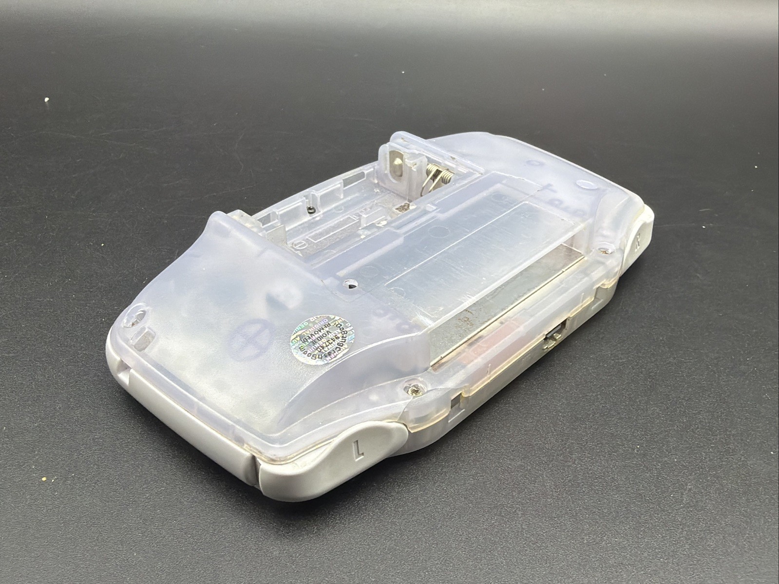 Nintendo Game Boy Advance Console System Clear Glacier Works No Battery Cover