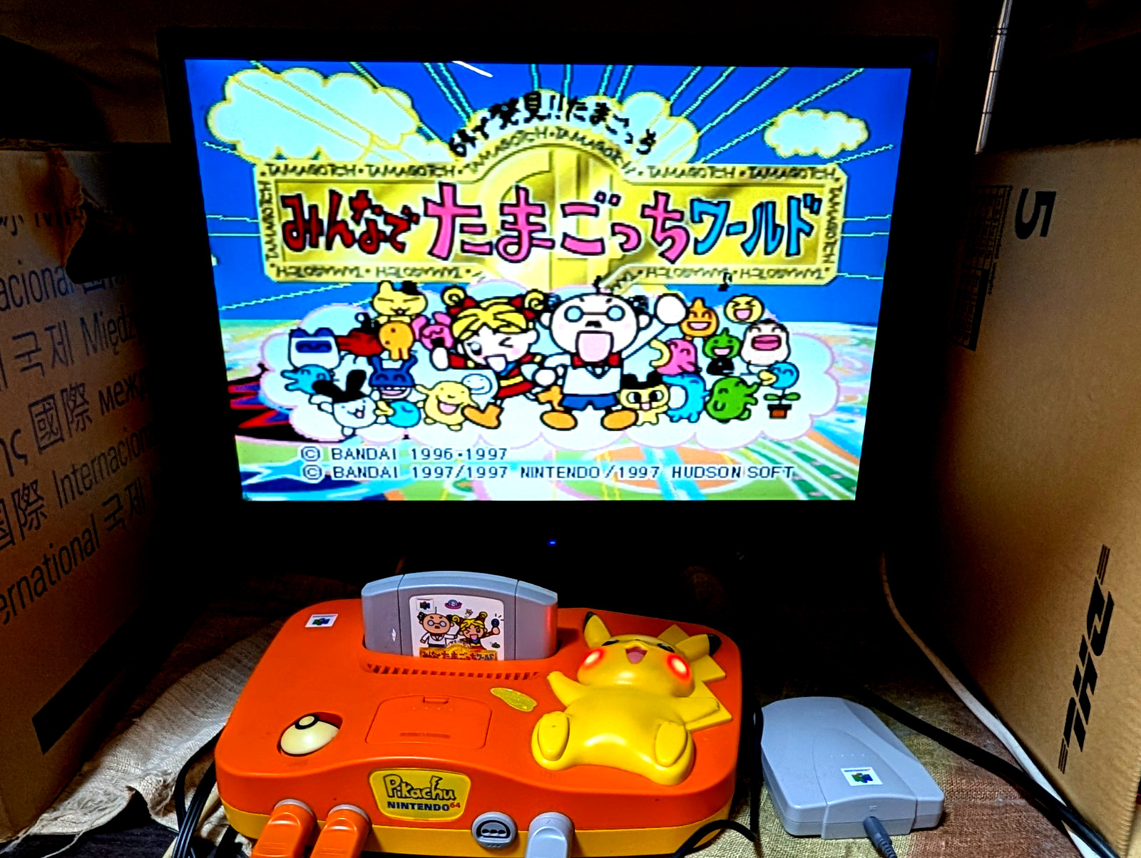 Nintendo 64 Pokemon Pikachu Region Free Console 2Controllers N64 japan