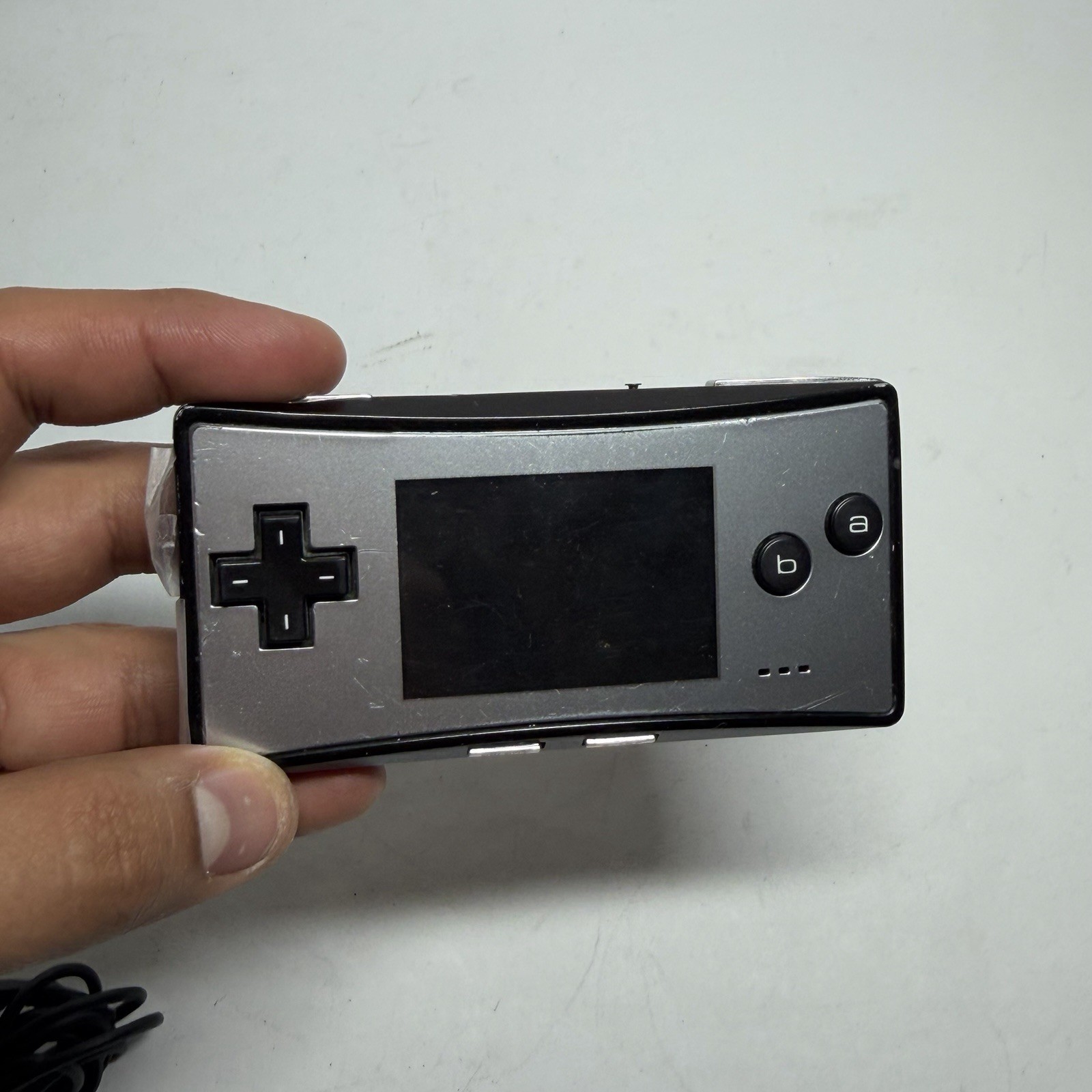 Nintendo Gameboy Advance Micro Handheld Console Black/Silver No Battery Cover