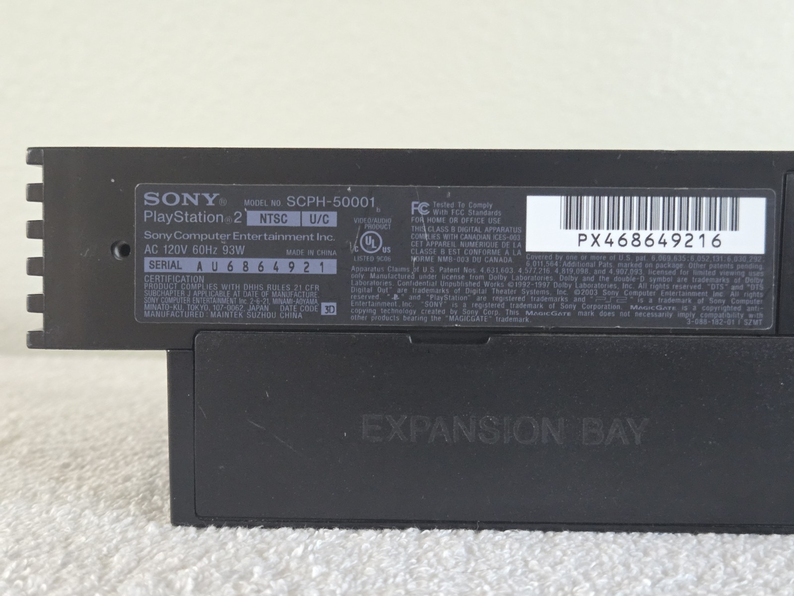 Sony PlayStation 2 Console SCPH-50001 W/1 Controller, Memory Card, Cords TESTED