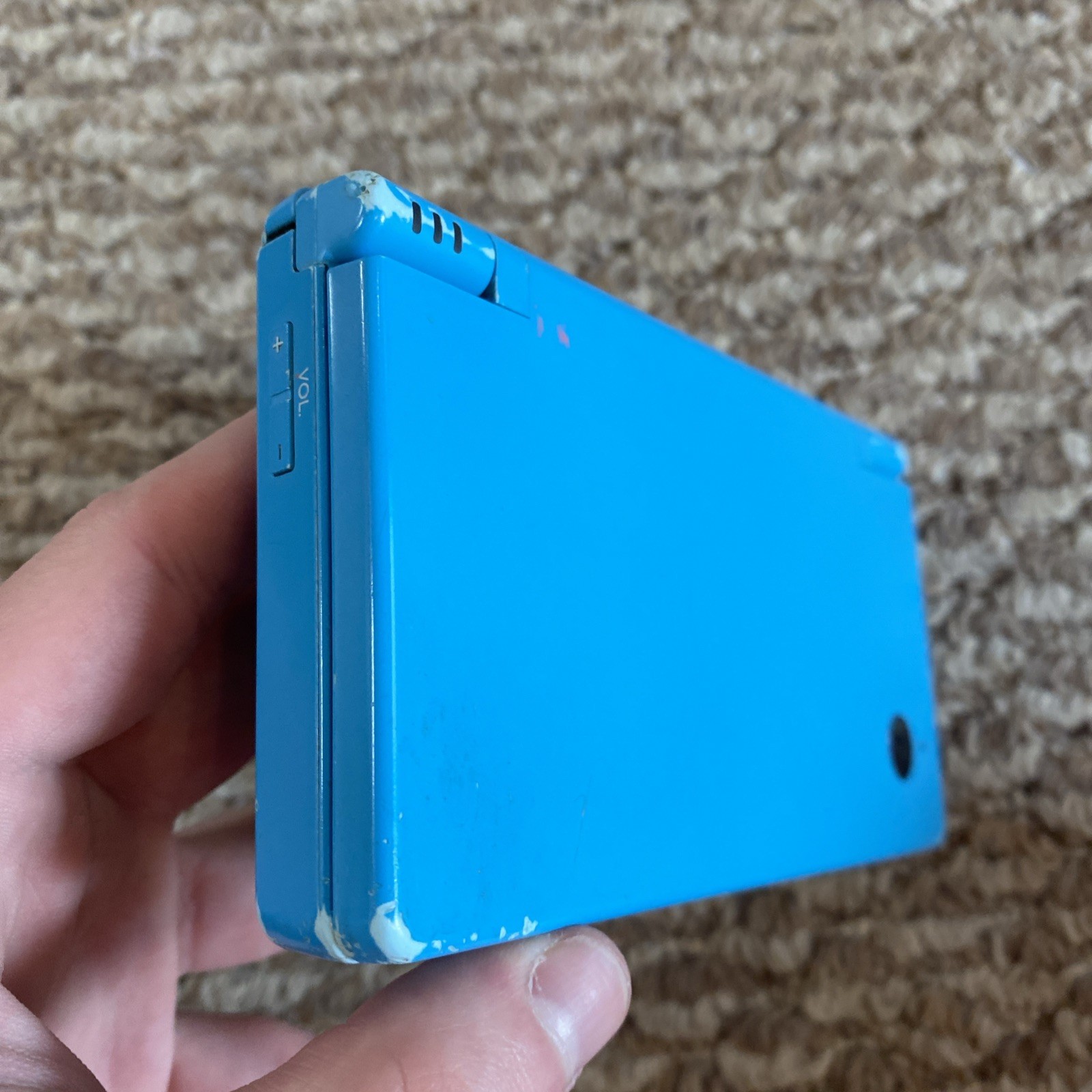 Nintendo DSi Blue Handheld Console Camera/Charger Stylus Tested