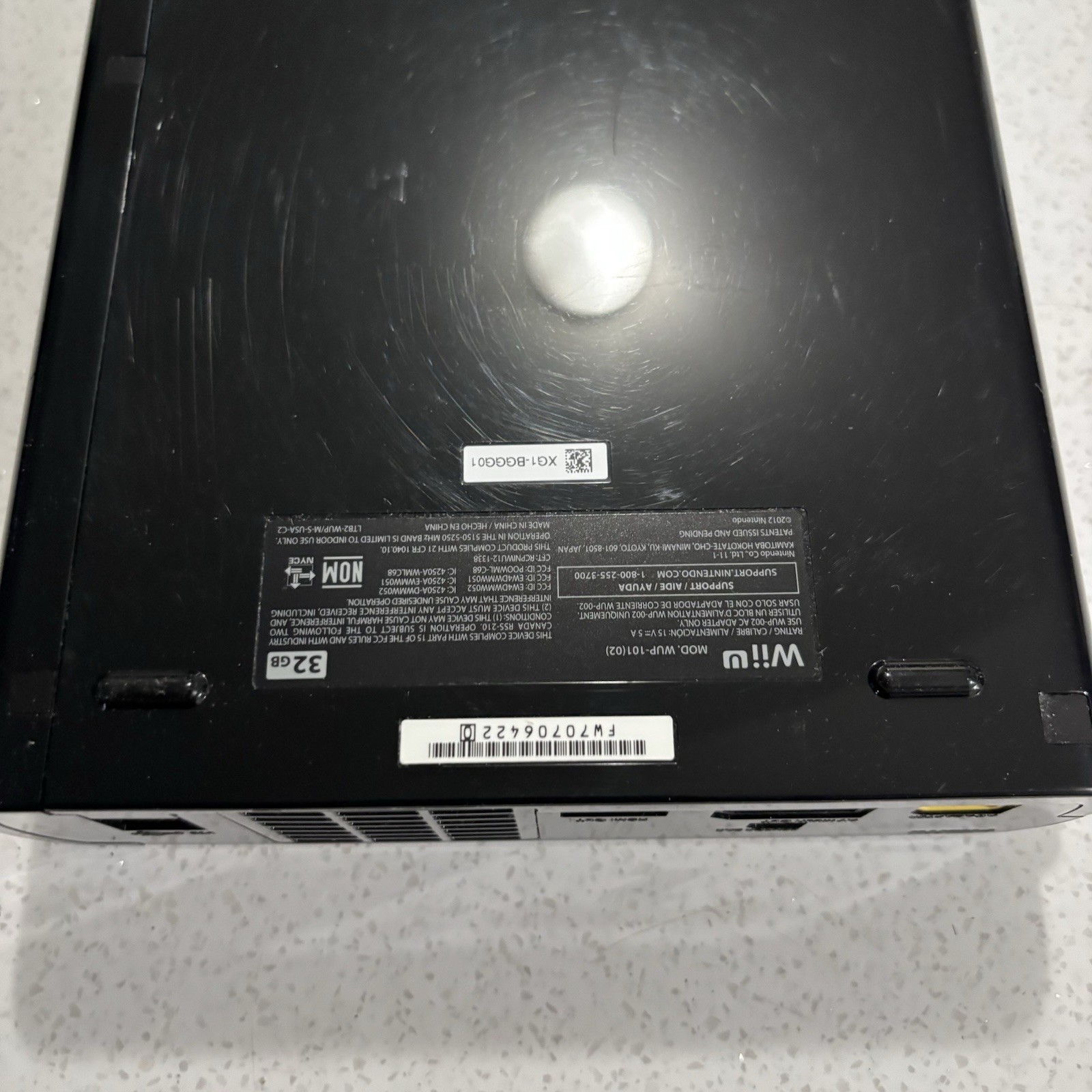Nintendo Wii U 32GB WUP-101 (02) Black Console Only Tested