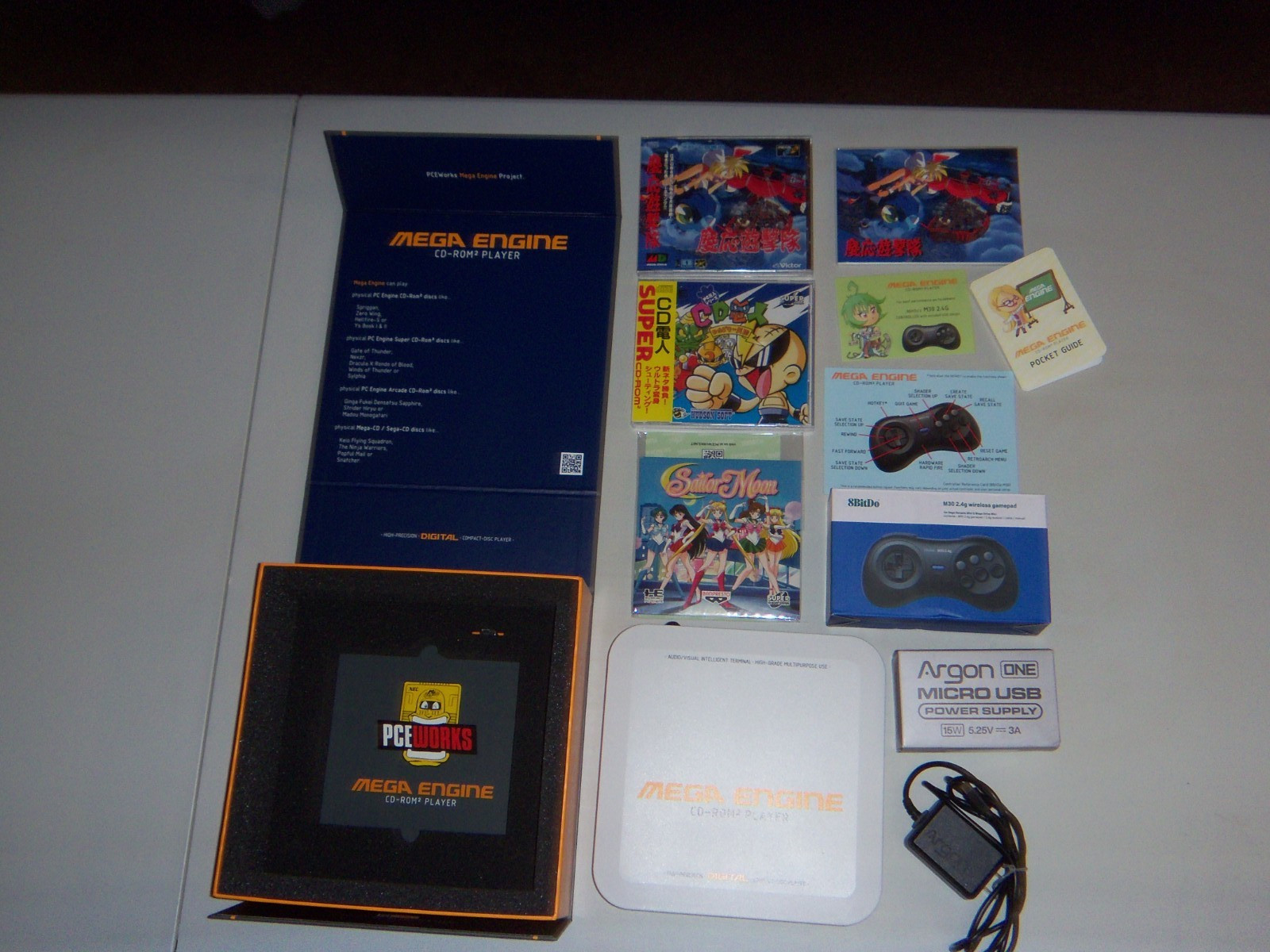 Mega Engine White Limited PC Engine Turbo Duo Sega CD PCEWorks, Sealed Games