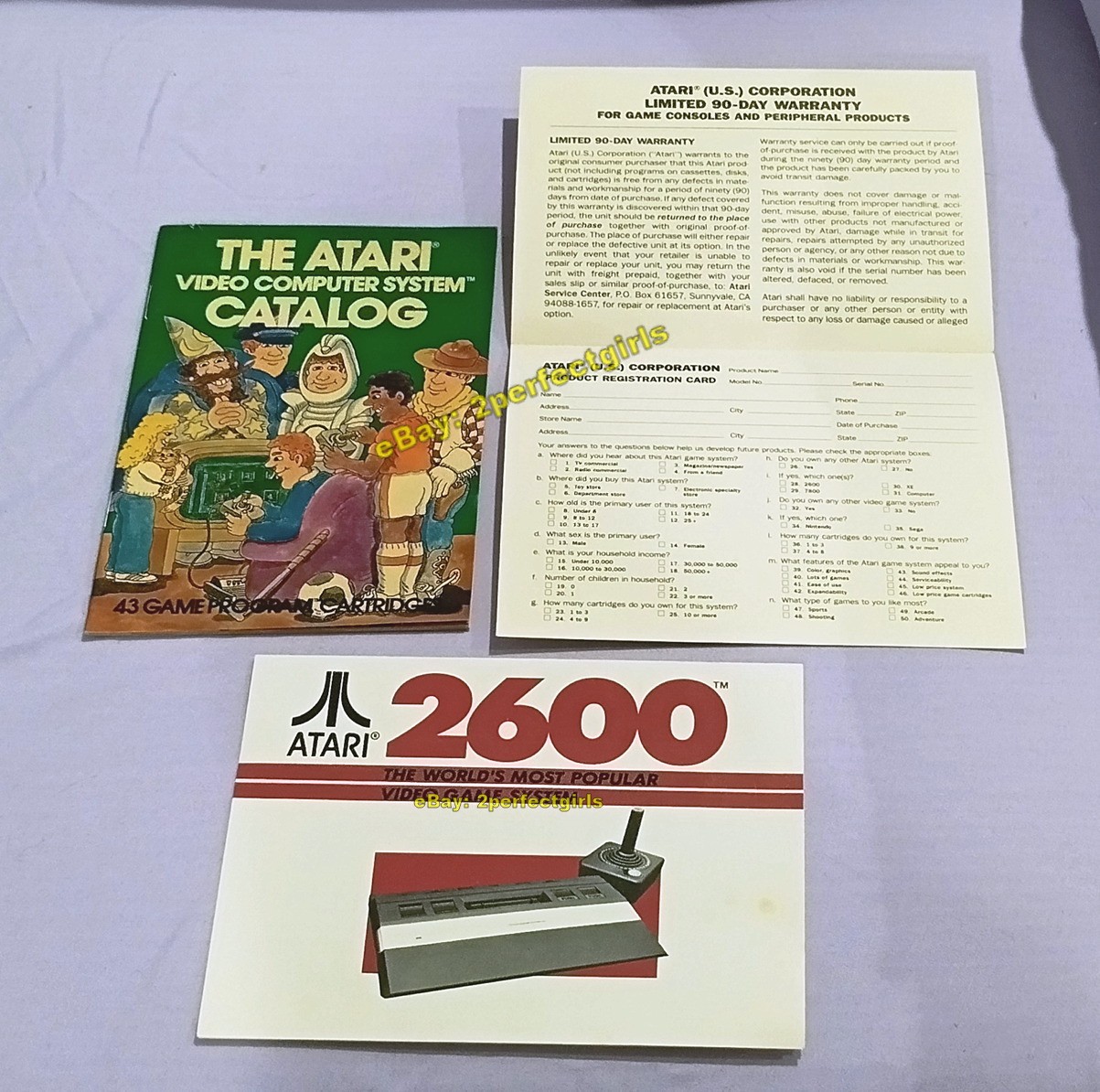 Atari Jr 2600 Rainbow Console CIB w/ALL ORIG Inserts 1987 NM+ HTF TESTED