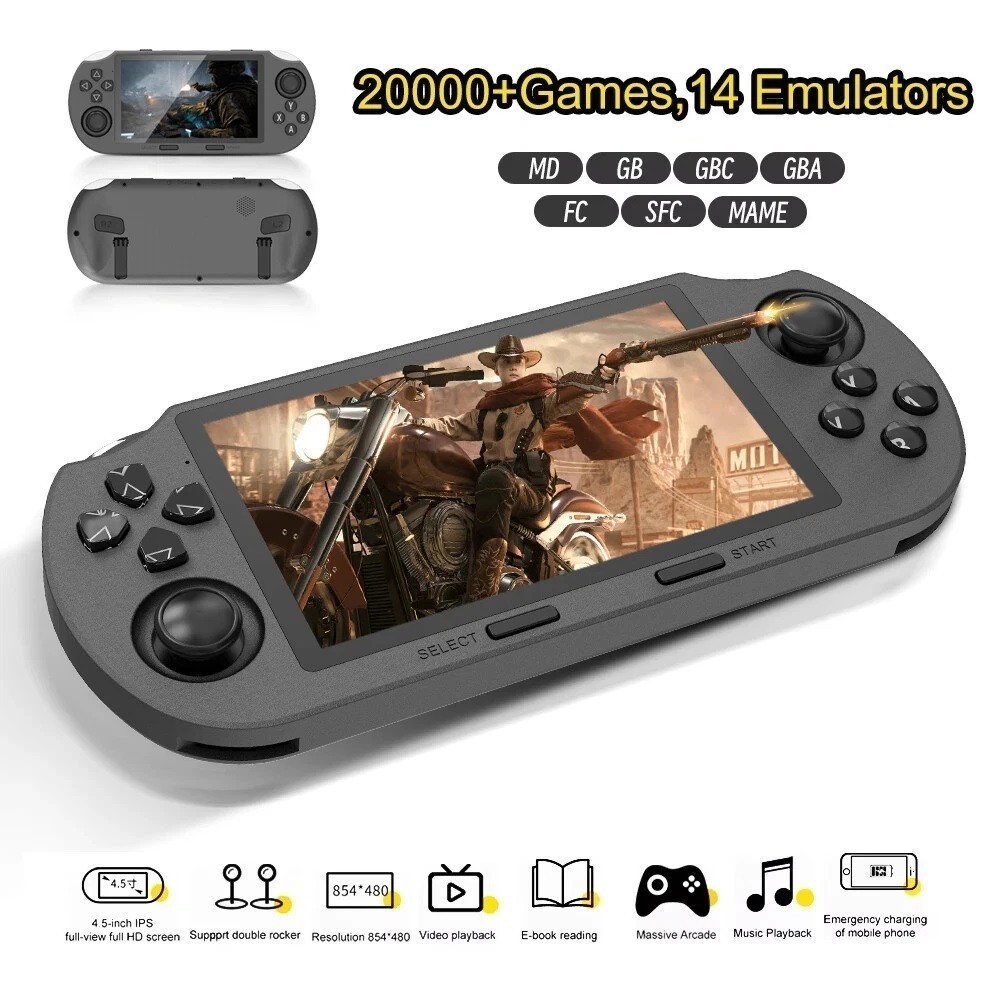 SF3000 Retro Handheld Game Console–4.5″IPS,3000mAh,20000 Games,Portable Player