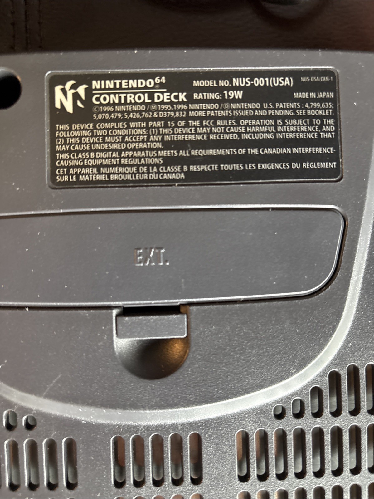 Nintendo 64 Console Only W/all Hookups Tested Working